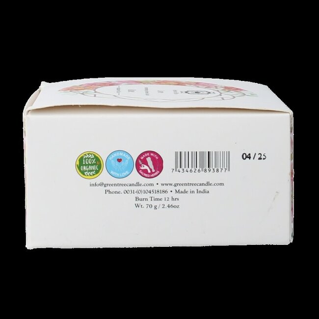 Bougie aux pierres précieuses Bolsius Love Rose 70 g