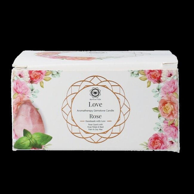 Bougie aux pierres précieuses Bolsius Love Rose 70 g