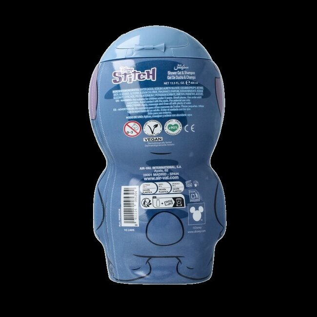 Air-Val Stitch 2D figure shower & shampoo 400 Milliliter