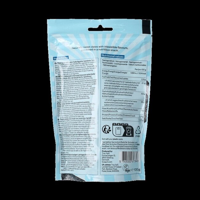True Dates Réglisse salée 100 g