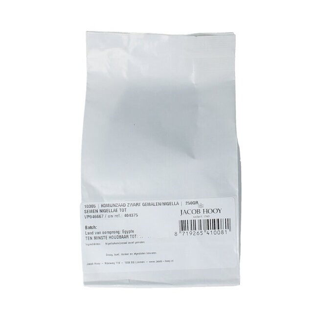 Jacob Hooy Komijnzaad zwart gemalen 250 Gram