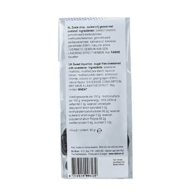De Bron Zoete bolletjes suikervrij 90 Gram