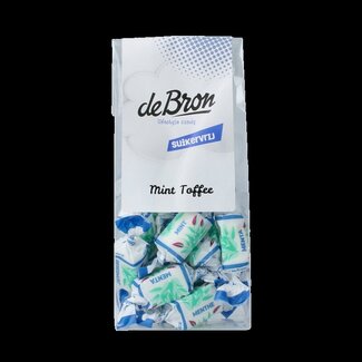 De Bron De Bron Toffees à la menthe sans sucre 70 g