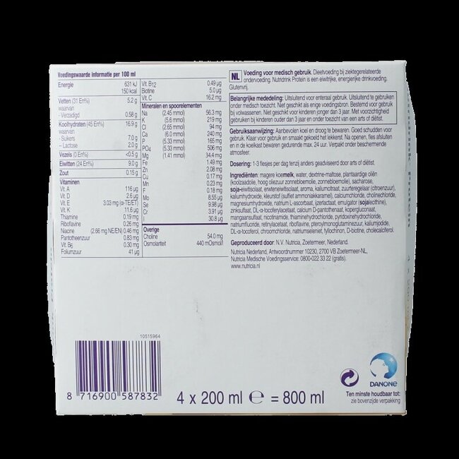 Nutridrink Protéines moka 200ml 4 Unités