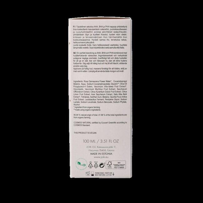 Gel nettoyant éclat Re-boost Joik Organics 100 ml