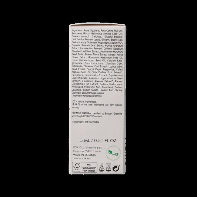 Joik Organics Crème contour des yeux Re-boost au collagène lissante et éclatante 15 ml