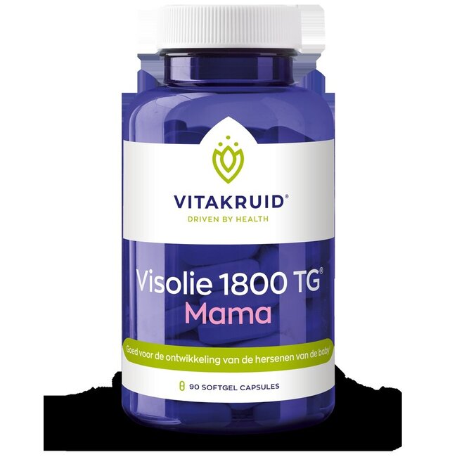 Vitakruid Visolie 1800 TG mama triglyceriden met D3 90 Softgels