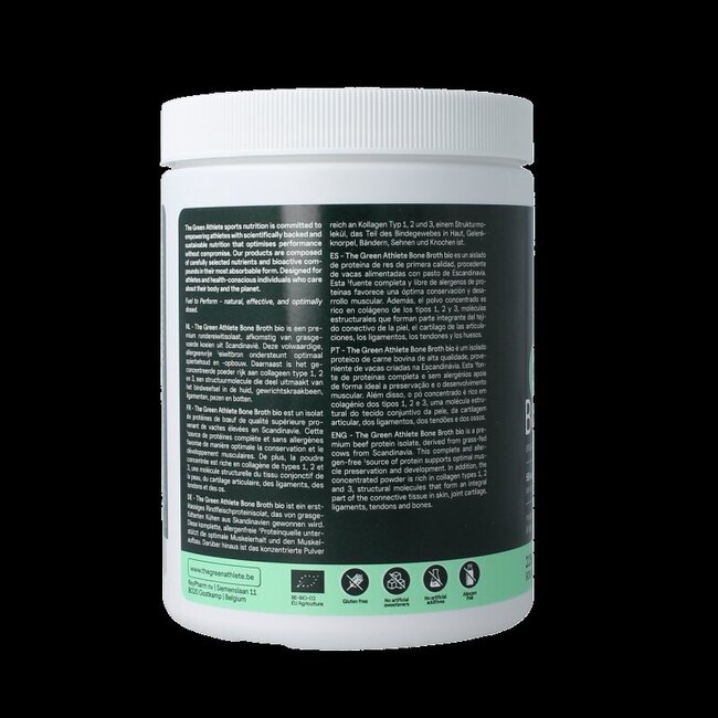 The Green Athlete Beef bone broth bio 225 Gram