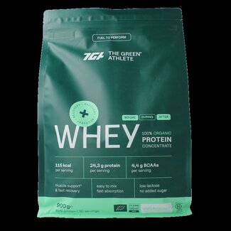 The Green Athlete The Green Athlete Whey protein concentrate unflavoured bio 900 Gram