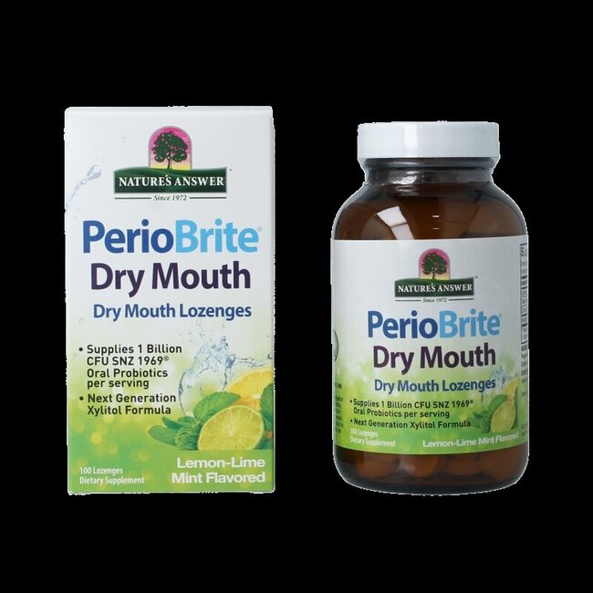 Natures Answer PerioBrite pastilles pour bouche sèche 100 comprimés à sucer