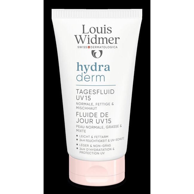 Louis Widmer Hydraderm dag fluide UV15 met parfum 50 Milliliter