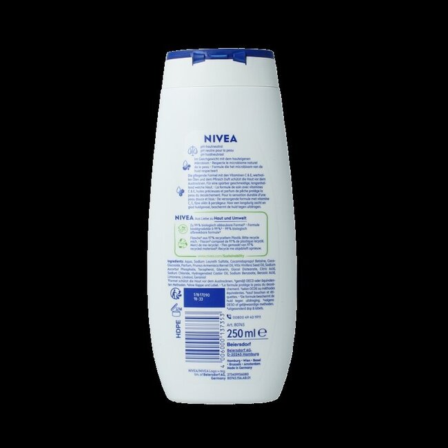 Nivea Crème de douche à l'huile de noyau d'abricot 250 ml