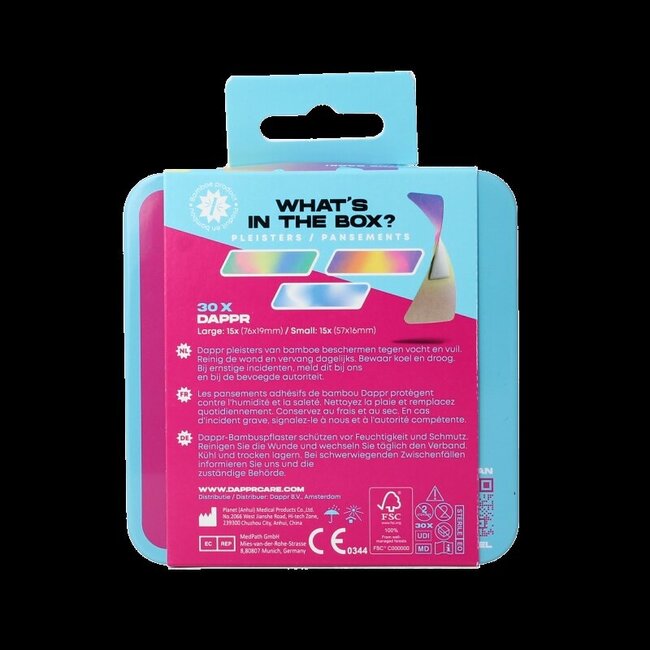 Dappr Tie dye pleisters 30 Stuks