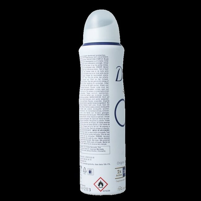 Dove Déodorant spray Original 0 % 150 ml