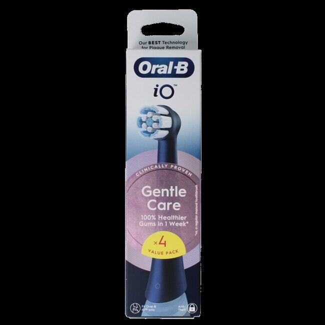 Oral B Opzetborstel IO gentle care zwart 4 Stuks