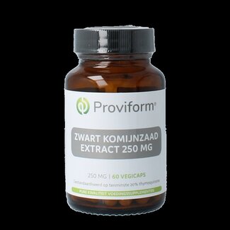 Proviform Proviform Zwart komijnzaad 250mg (20% thymoquinone) 60 Vegetarische capsules