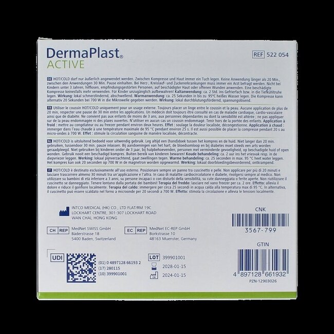 Dermaplast Active cold & hot 13 x 24cm 1 Stuks