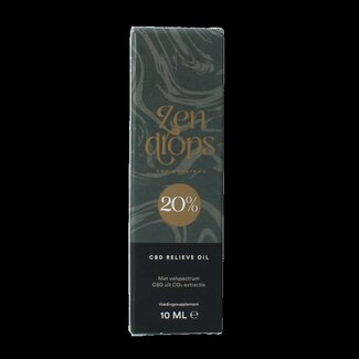 Zendrops Zendrops CBD relieve oil original 20% 10 Milliliter