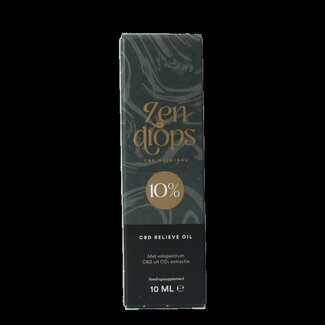 Zendrops Zendrops CBD relieve oil original 10% 10 Milliliter