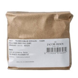 Jacob Hooy Jacob Hooy Frambozenblad gemalen 250 Gram