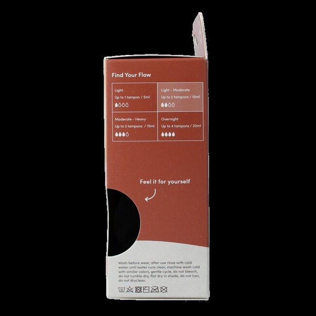 Boody Menstruatieondergoed bikinislip zwart lich/norm L 1 Stuks