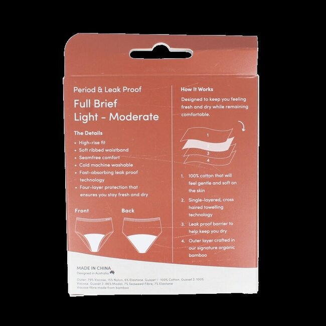 Culotte menstruelle Boody noire flux léger/normal taille XS 1 pièce