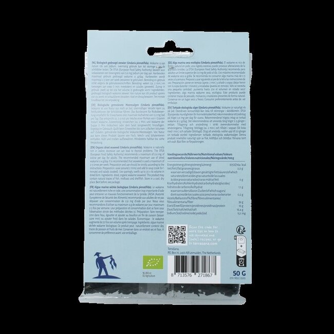TerraSana Wakame instantané bio 50 g