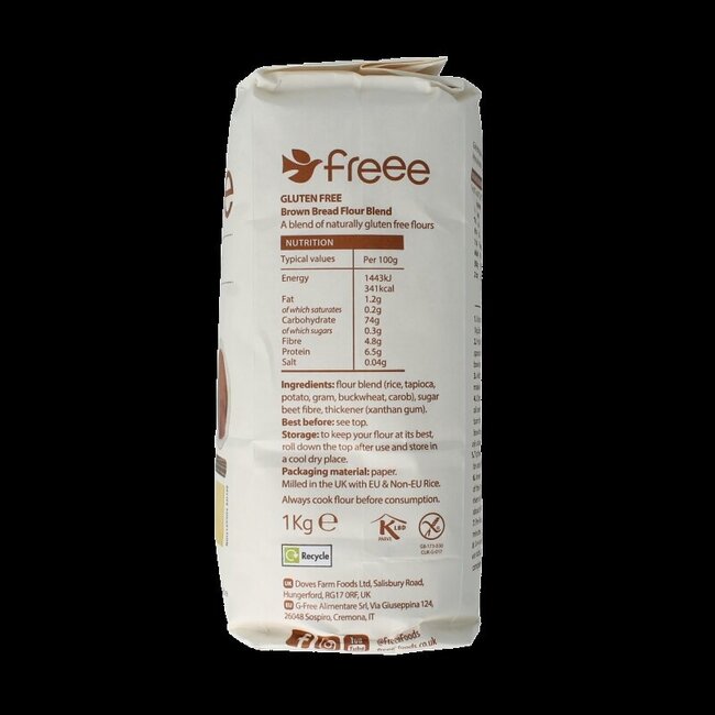 Doves Farm Préparation pour pain brun sans gluten bio 1 kg