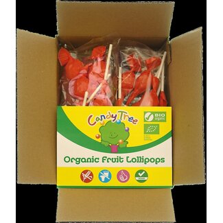 Candy Tree Sucettes à la fraise Candy Tree recharge bio 42 pièces