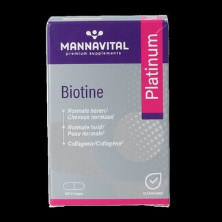 Mannavita Mannavita Biotine platinum 60 Vegetarische capsules
