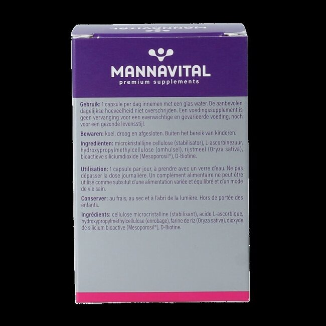 Mannavita Biotine platinum 60 Vegetarische capsules