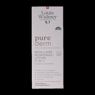 Louis Widmer Louis Widmer Purederm micellaire reinigingslotion 3in1 parfumvr 200 Milliliter