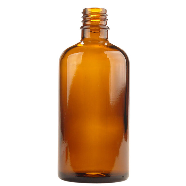 Flesje glas 100ml amber 10 Stuks