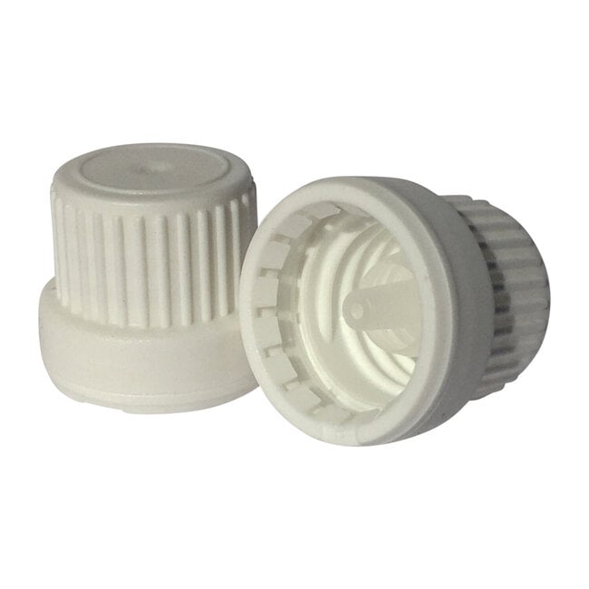 Druppelaar met garantiesluiting wit 10 Stuks