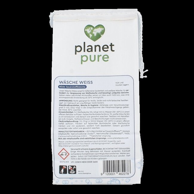 Planet Pure Détachant linge blanc 450 g