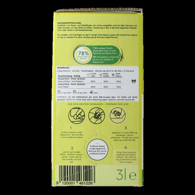 Planet Pure Wasmiddel vloeibaar universeel lavendel 3 Liter