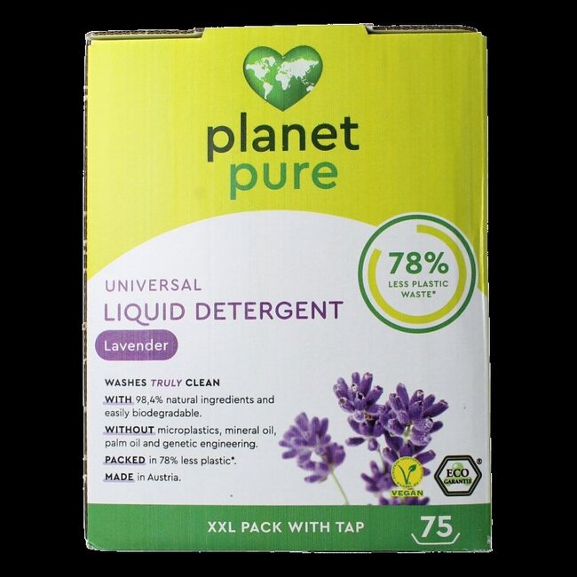 Planet Pure Lessive liquide universelle lavande 3 Litres