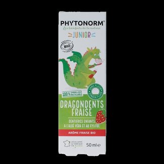Phytonorm Phytonorm Dragondent tandpasta kind aardbei 50 Milliliter