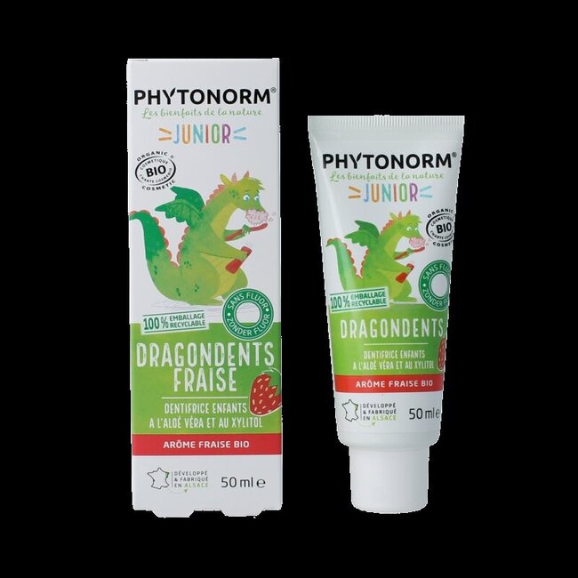 Phytonorm Dragondent dentifrice enfant fraise 50 ml