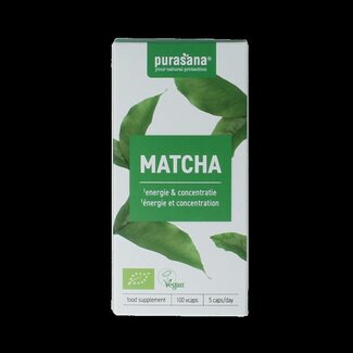 Purasana Purasana Matcha vegan bio 100 gélules végétales