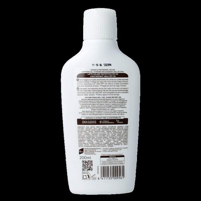 Ecran Sunique milk SPF50 200 Milliliter