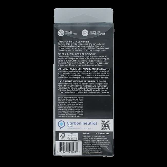 Tweezerman Cuticle nipper wide grip 1 Stuks