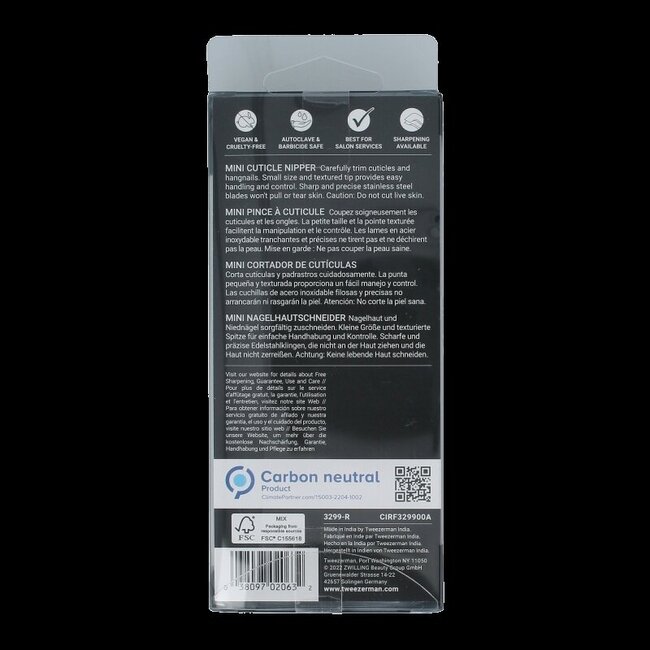 Tweezerman Mini pince à cuticules 1 pièce