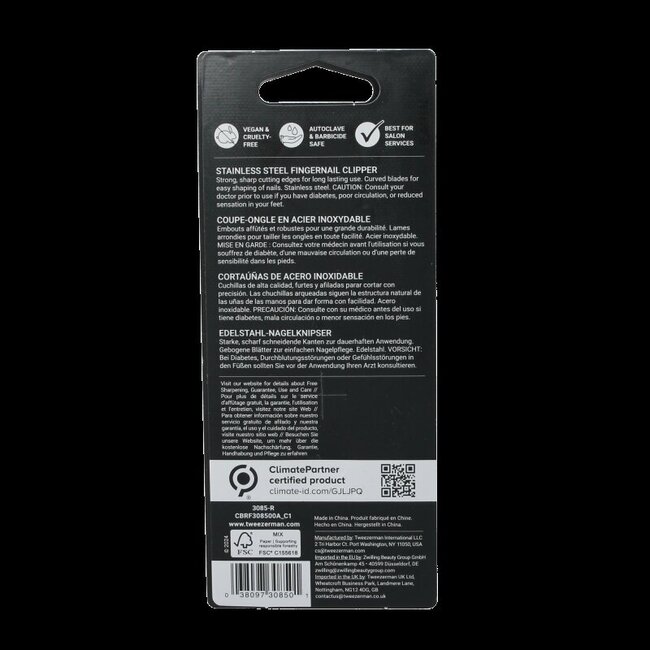 Tweezerman Nagelknipper stainless steel 1 Stuks