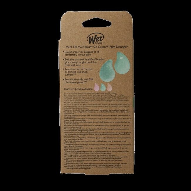 Wet Brush Go green palm detangler green tea tree oil 1 Stuks