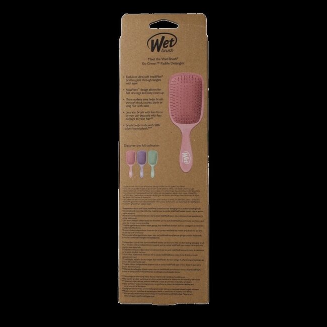 Wet Brush Go green paddle detangler pink 1 Stuks