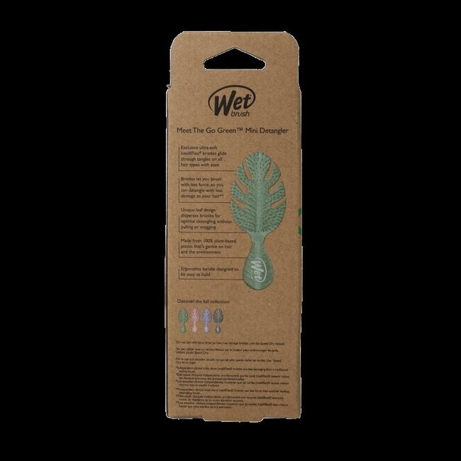 Wet Brush Go green detangler green mini 1 Stuks