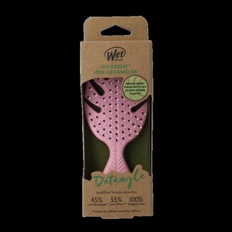 Wet Brush Wet Brush Go green detangler pink mini 1 Stuks