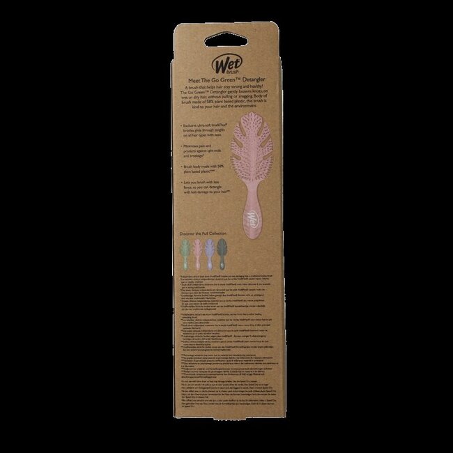 Wet Brush Go green detangler pink 1 Stuks