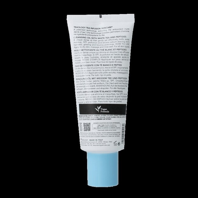 Teaology Huile nettoyante aux peptides de thé blanc 100 ml